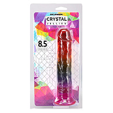 Фаллоимитатор Doc Johnson Crystal Jellies - 8.5 Inch Сlassic Dong - Rainbow