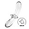 Двосторонній скляний дилдо Satisfyer Double Crystal Transparent, боросилікатне скло, унісекс