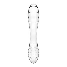 Двусторонний стеклянный дилдо Satisfyer Dazzling Crystal 1 Transparent, очень прочный, без стоппера