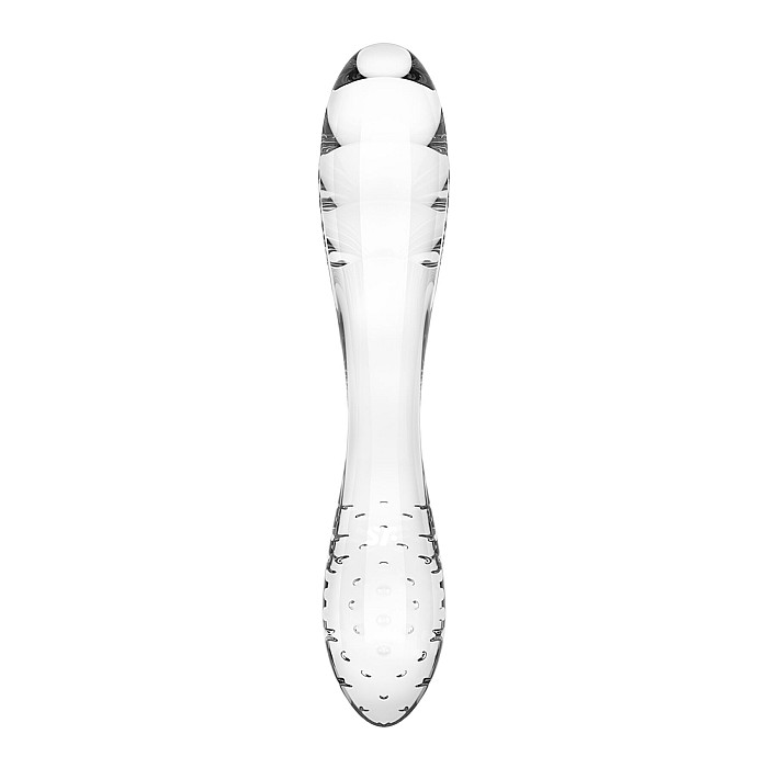 Двосторонній скляний дилдо Satisfyer Dazzling Crystal 1 Transparent, дуже міцний, без стопера