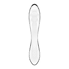 Двусторонний стеклянный дилдо Satisfyer Dazzling Crystal 1 Transparent, очень прочный, без стоппера
