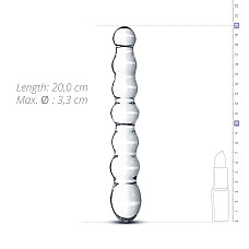 Стеклянный дилдо в виде бусин Gildo Glass Dildo No. 19