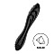 Двосторонній скляний дилдо Satisfyer Dazzling Crystal 1 Black, дуже міцний, без стопера