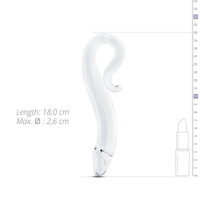 Скляний дилдо Gildo Glass Dildo No. 14, реалістична головка