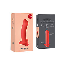 Фалоімітатор Fun Factory MAGNUM, помаранчевий, дуже гнучкий, довжина 18,3 см, діаметр 3,7 см