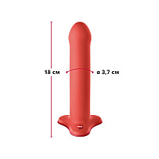Фалоімітатор Fun Factory MAGNUM, помаранчевий, дуже гнучкий, довжина 18,3 см, діаметр 3,7 см