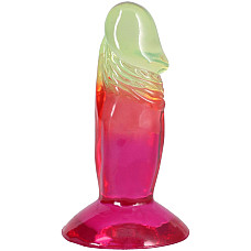Дилдо Doc Johnson Crystal Jellies - 4.5 Inch Classic Dong - Rainbow