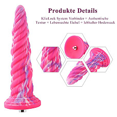 Фантазийный фаллоимитатор 10.12″ для секс-машин Hismith Silicone Dildo rose Monster Series, KlicLok