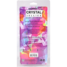 Фалоімітатор Doc Johnson Crystal Jellies - Realistic cock with balls 8.5 Inch - Rainbow
