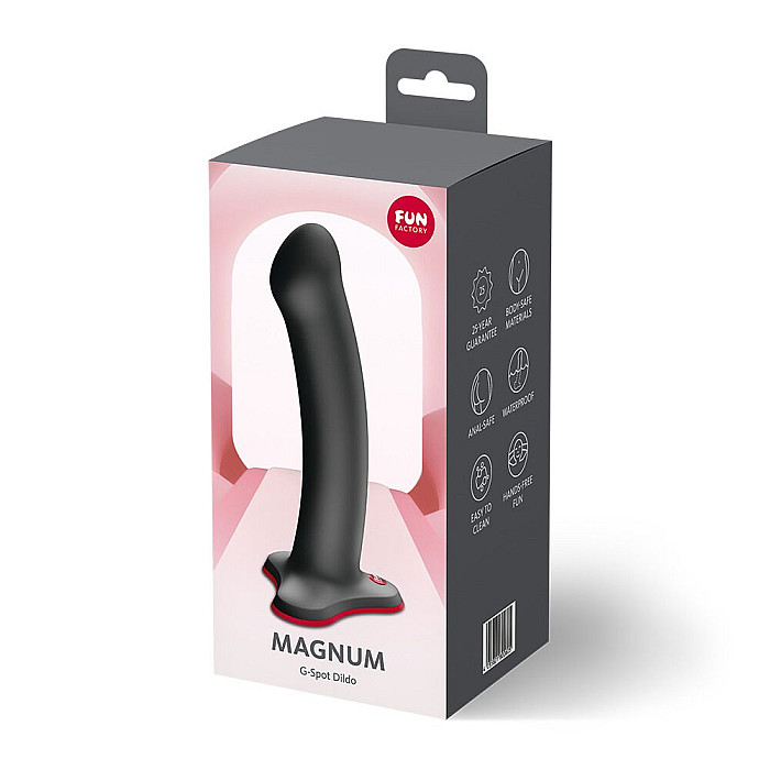 Фаллоимитатор Fun Factory MAGNUM Black, очень гибкий, длина 18,3 см, диаметр 3,7 см