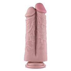 Подвійний дилдо для секс-машин Hismith 8.5″ Two Cocks One Hole Silicone Dildo