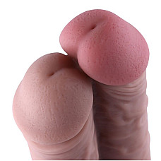 Подвійний дилдо для секс-машин Hismith 8.5″ Two Cocks One Hole Silicone Dildo