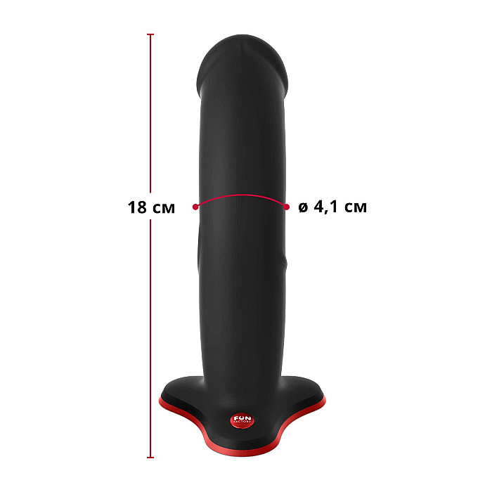 Фалоімітатор Fun Factory THE BOSS STUB, чорний, реалістична текстура, довжина 17,9 см, діаметр 4,1см