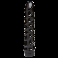 Дилдо Doc Johnson CodeBlack - 8 Inch Raging Vac-U-Lock со стимулирующим рельефом, диаметр 3,8см