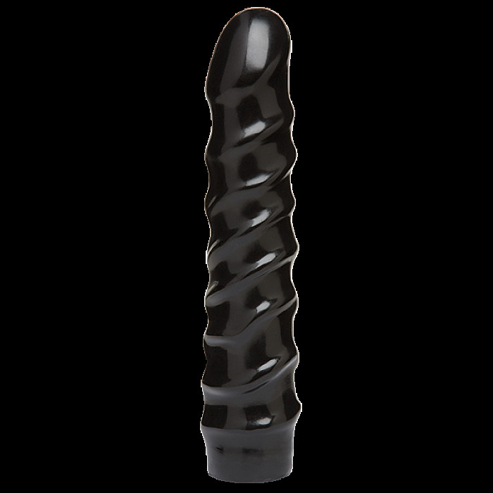 Дилдо Doc Johnson CodeBlack - 8 Inch Raging Vac-U-Lock із стимулювальним рельєфом, діаметр 3,8 см