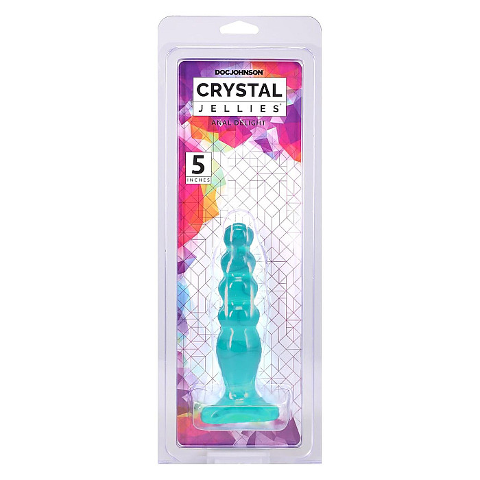 Дилдо Doc Johnson Crystal Jellies - Anal Delight - 5 Inch - Teal