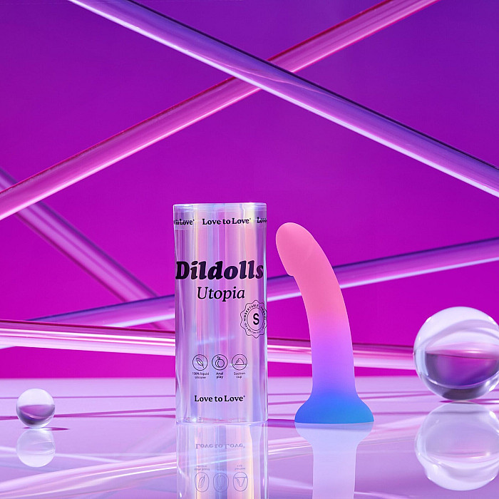 Дилдо с цветным градиентом Love To Love DILDOLLS - UTOPIA S ультрамягкий