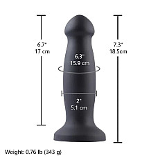 Силиконовый дилдо для секс-машин Hismith 7.2" Black Silicone Anal Dildo, система KlicLok
