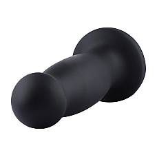 Силиконовый дилдо для секс-машин Hismith 7.2" Black Silicone Anal Dildo, система KlicLok