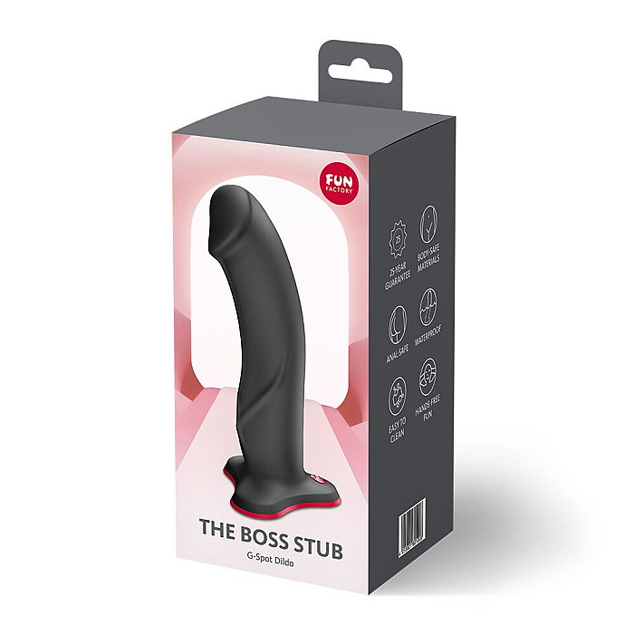 Фаллоимитатор Fun Factory THE BOSS STUB Black, реалистичная текстура, длина 17,9 см, диаметр 4,1 см