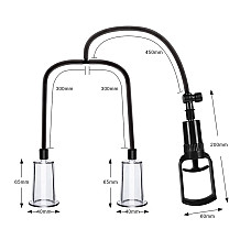 Вакуумная помпа для груди и сосков Men Powerup Passion Pump