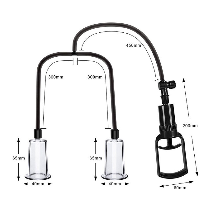 Вакуумная помпа для груди и сосков Men Powerup Passion Pump