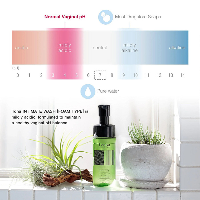 Пена для интимного ухода Iroha Intimate Wash Foam Type Damask Rose and Geranium 150 мл