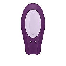 Смарт-вибратор для пар Satisfyer Double Joy Violet с широким клиторальным стимулятором