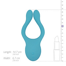 Универсальный вибратор для пар Cala Azul – Dani Couples Toy, 10 режимов