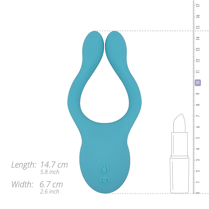 Универсальный вибратор для пар Cala Azul – Dani Couples Toy, 10 режимов