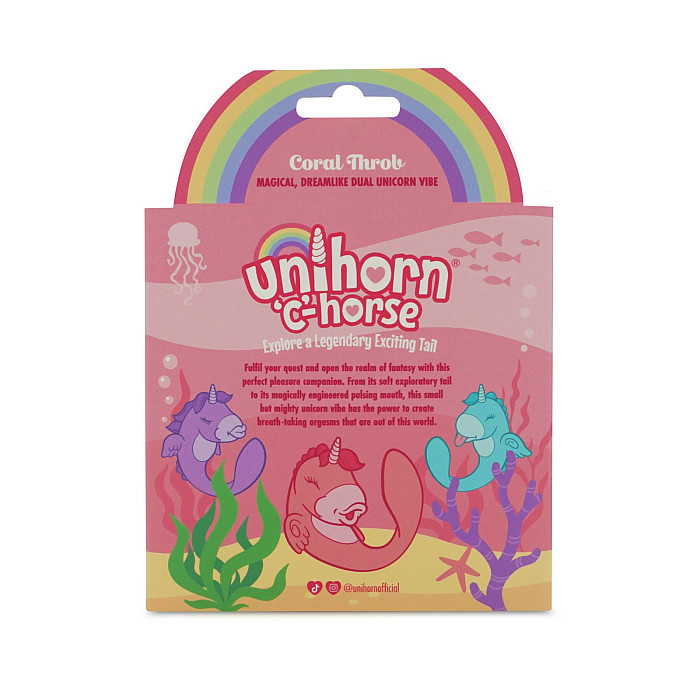 Вібратор-єдиноріжка Unihorn - C Horse - Coral Throb, вагінально-кліторальна стимуляція