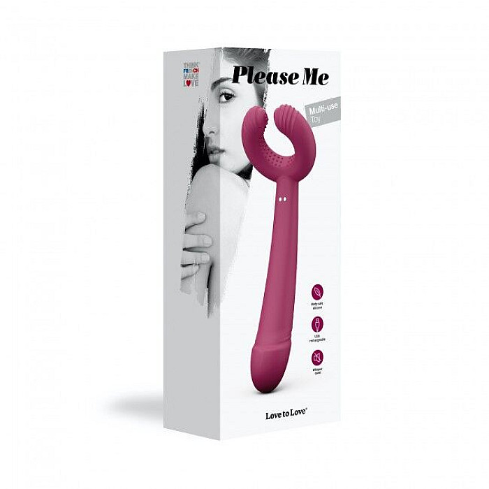Вибратор для пар Love To Love PLEASE ME - PLUM STAR с тремя моторами, гибкий