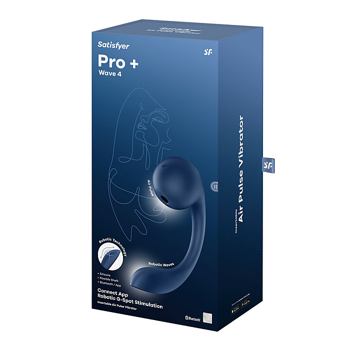 Смарт-стимулятор точки G + вакуумный стимулятор клитора Satisfyer Pro+ Wave 4 Connect App