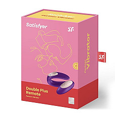 Вибратор для пар Satisfyer Double Plus Remote с пультом ДУ и двумя моторчиками