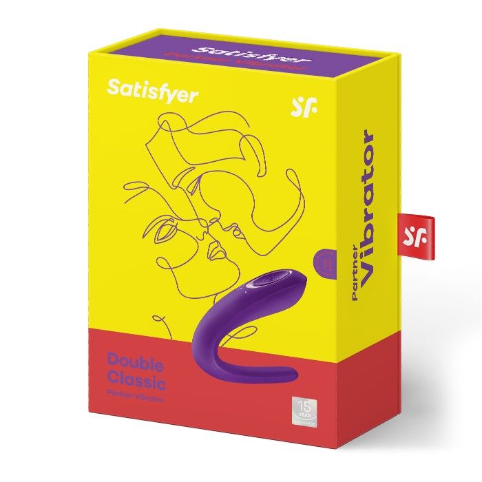 Вибратор для пар Satisfyer Double Classic Violet с одним моторчиком