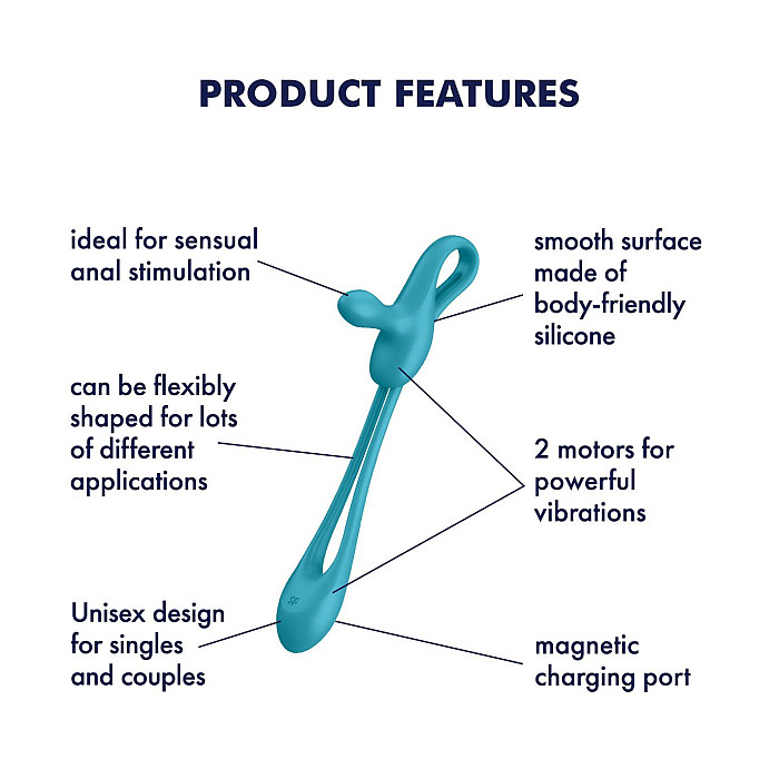 Мультивибратор Satisfyer Plug & Play 1, для нее и для него, 2 мотора