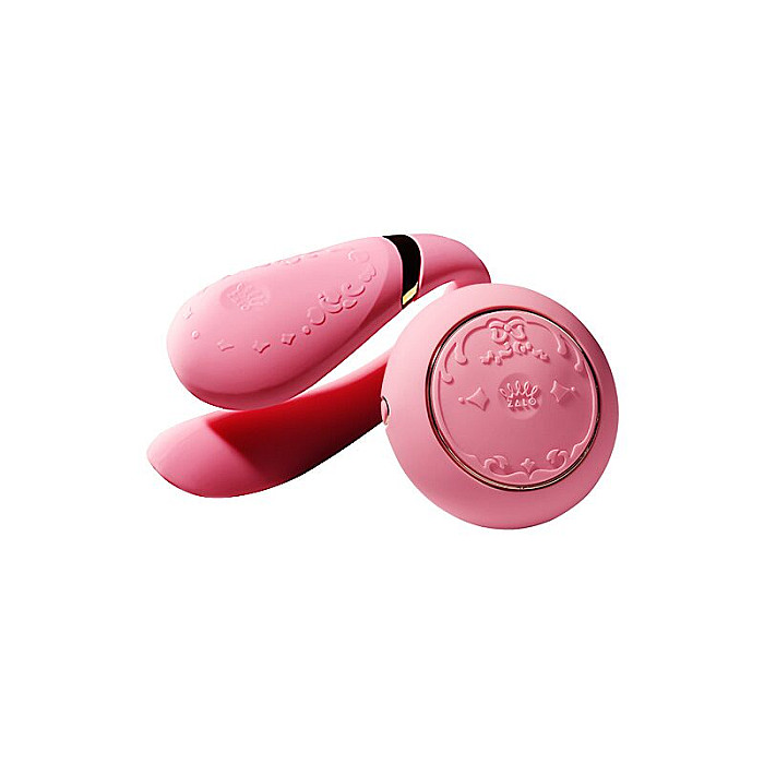Смартвибратор для пар Zalo — Fanfan set Rouge Pink, пульт ДУ