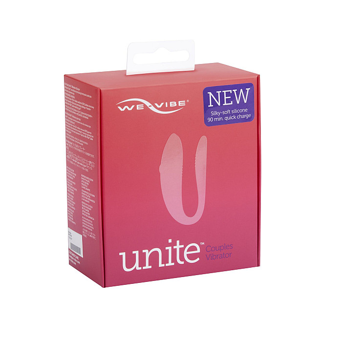 Недорогой вибратор для пар We-Vibe Unite Purple, однокнопочный пульт ДУ