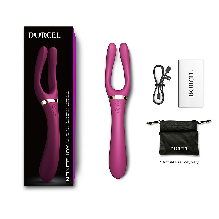 Вибратор-стимулятор Dorcel INFINITE JOY PLUM, многофункциональный, унисекс