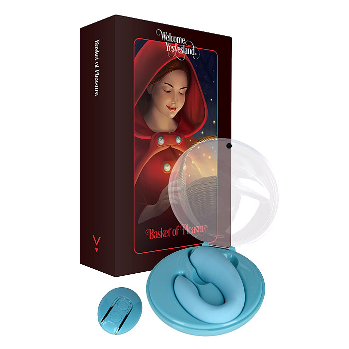 Вибратор для пар FairyGasm PleasureBerry blue, зарядный кейс, пульт ДУ