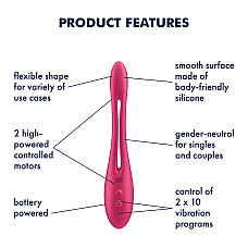 Універсальний гнучкий вібратор для пар Satisfyer Elastic Game Battery Series