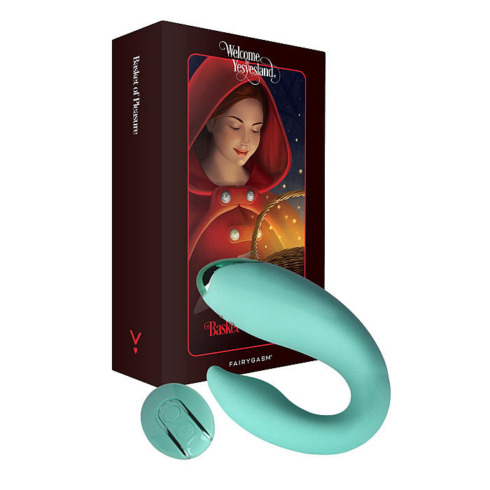 Вибратор для пар FairyGasm PleasureBerry green, зарядный кейс, пульт ДУ