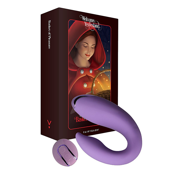 Вибратор для пар FairyGasm PleasureBerry violet, зарядный кейс, пульт ДУ