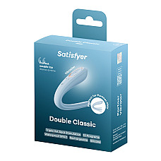 Вибратор для пар Satisfyer Double Classic Light Blue с одним моторчиком