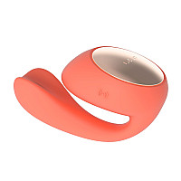 Смарт-вибратор LELO Ida Wave Coral Red, вагинально-клиторальный, технология WaveMotion, 2 мотора