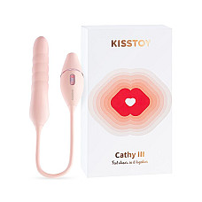 Пульсатор с вакуумным стимулятором KISSTOY Cathy III Pink, 5 режимов вакуума, 10 режимов пульсации