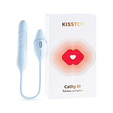 Пульсатор с вакуумным стимулятором KISSTOY Cathy III Light Blue, 5 режимов вакуума, 10 режимов пульсации