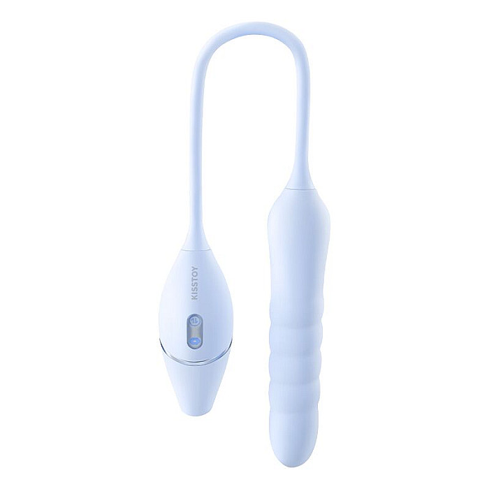 Пульсатор з вакуумним стимулятором KISSTOY Cathy III Light Blue