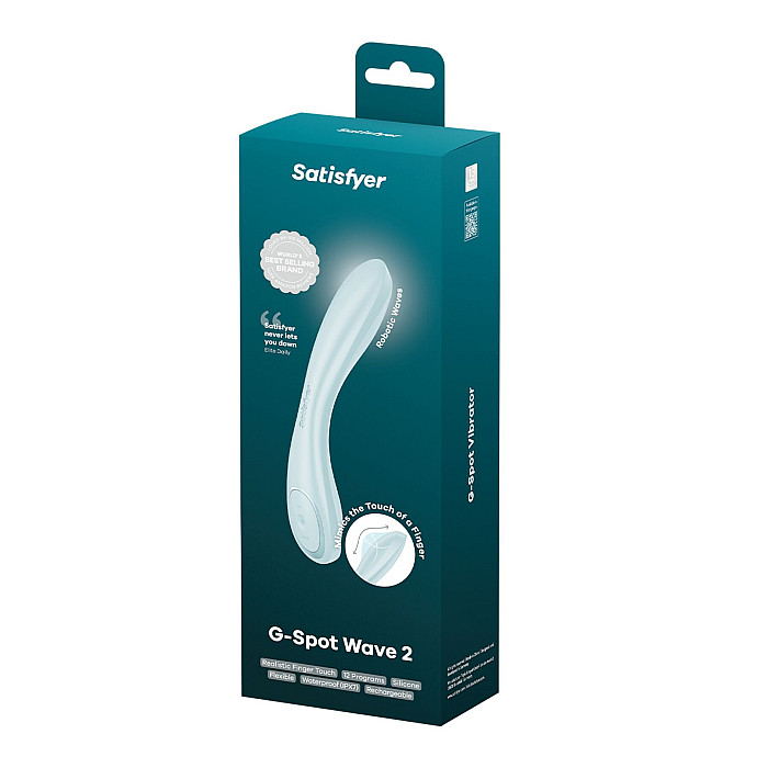 Вібратор Satisfyer G-Spot Wave 2 Ice Blue, імітує доторкання пальця