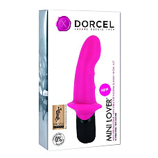 Вибратор Dorcel Mini Lover Magenta с ограничителем, для точки G и массажа простаты